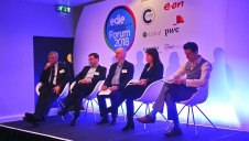 Chris Brown, senior director sustainable business, ASDA (far left), Chris Cook, global sustainability director decorative paints, AkzoNobel, Ian Heasman director of sustainability, Taylor Wimpey, Rachael Everard, group sustainability manager, Rolls-Royce